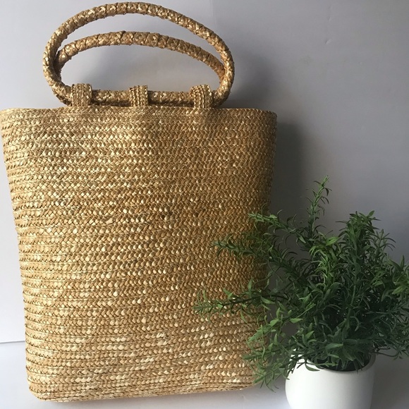 Rattan wicker tote bag - Picture 1 of 2